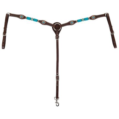Circle Y Turquoise Roundup Breast Collar