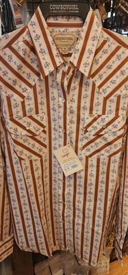 Women's Ely Cowboygirl Ranch Rig Rust Rose Stripe