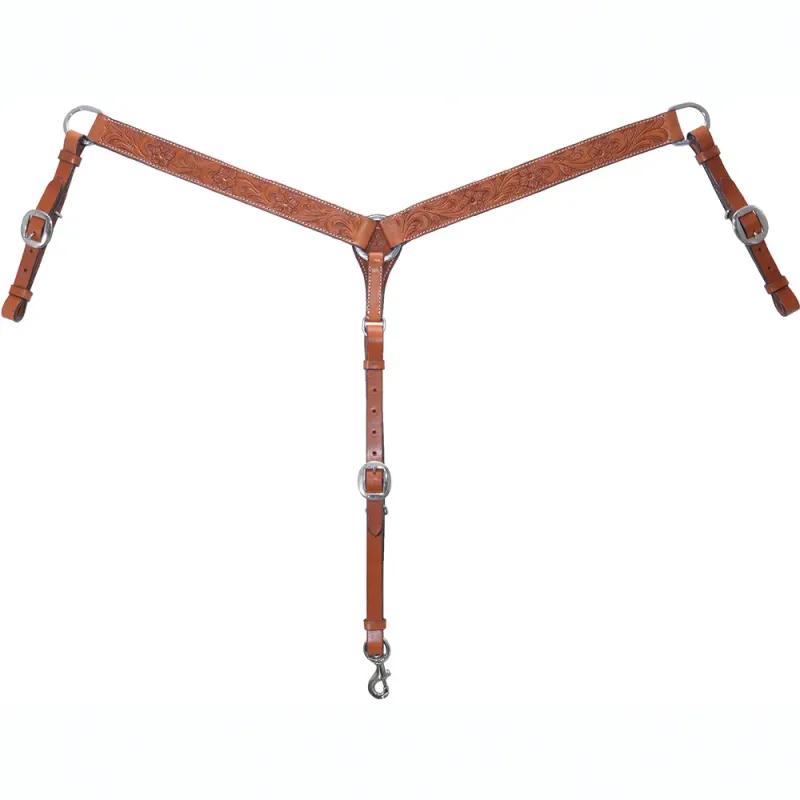 Circle Y Classic Floral Straight Breast Collar