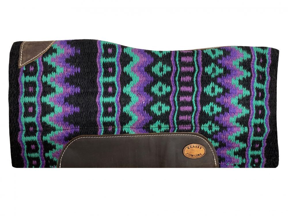 Klassy Cowgirl Desert Fiesta Contoured Wool Top Saddle Pad  28" x 30"