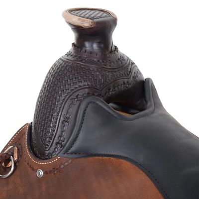 16" Wide Bar Circle Y Oakwood Flex2 Trail Saddle