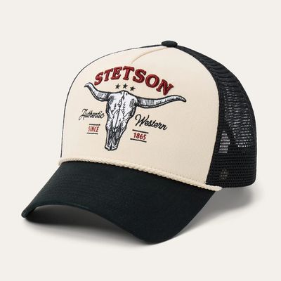 Stetson Scull Trucker Embroidered Ball Cap