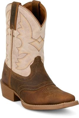 Youth Justin Tad Jr. Brown Bone Water Buffalo Boots
