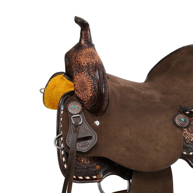 15" WIDE Double T Spinal Relief Barrel Saddle