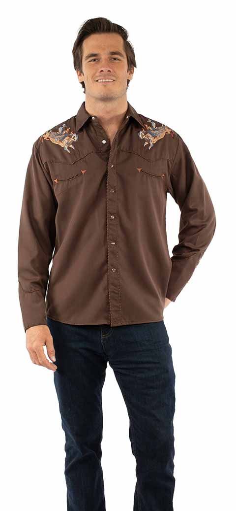 Men's Scully Embroidered Bull Rider