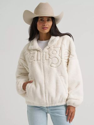 Women's Wrangler Retro® Logo Faux Fur Jacket