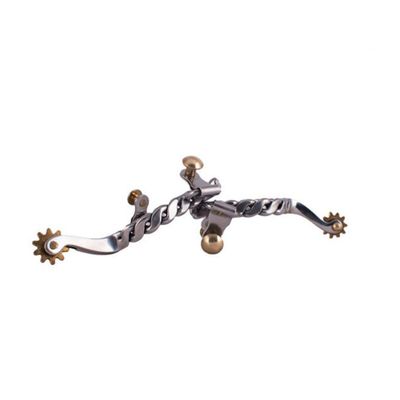 Youth Stainless Steel Twisted Band Spurs