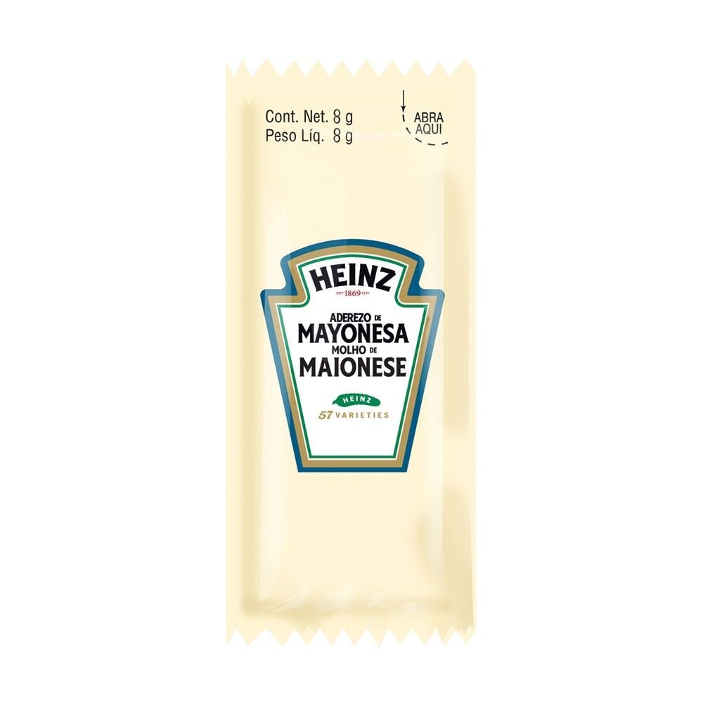 Aderezo Mayonesa Caja con 500 sobres de 8 gramos.  Aderezo en Sobre. Producto Kosher.