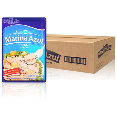 Atún Marina Azul en agua Pouch 
Certificación Kosher La caja contiene 8 bolsas de 1.22 kg