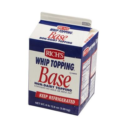 Whip Topping Base Rich's 4 kg, Crema para Batir, Presentación Institucional