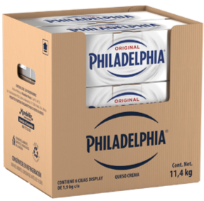 Queso Crema Philadelphia de 1.9 kg. Presentación Institucional.