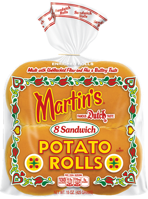 Sandwich Potato Rolls  Pan de Papa Martin’s para Hamburguesas de 8,5cm. Pan de papa congelado,