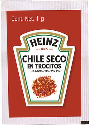 Chile Quebrado Heinz, Caja con 400 sobres de 1 gramo