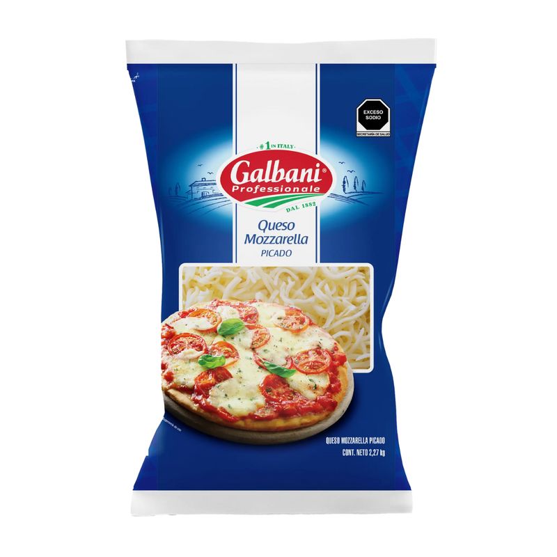 Queso Mozzarella Picado Galbani, Queso Pizzero, Queso picado, queso 2 kilos