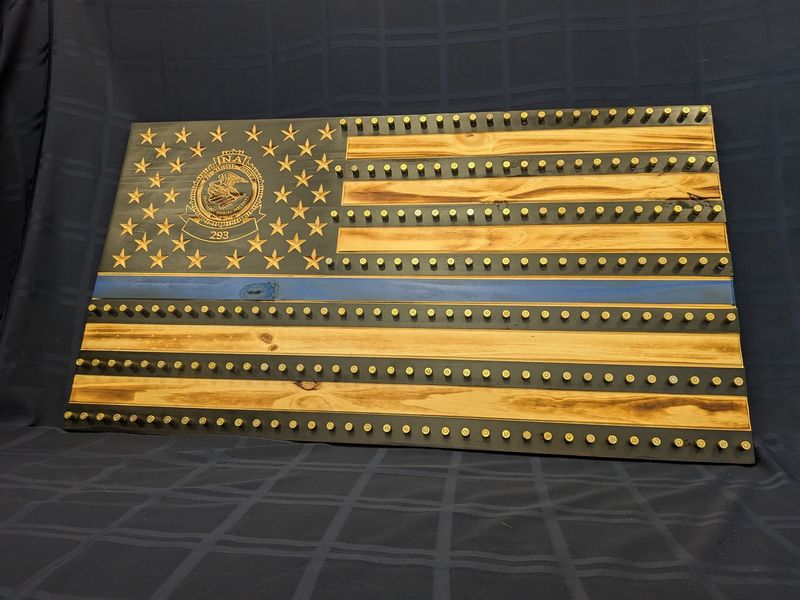 Blue Line Flag Coin Stand