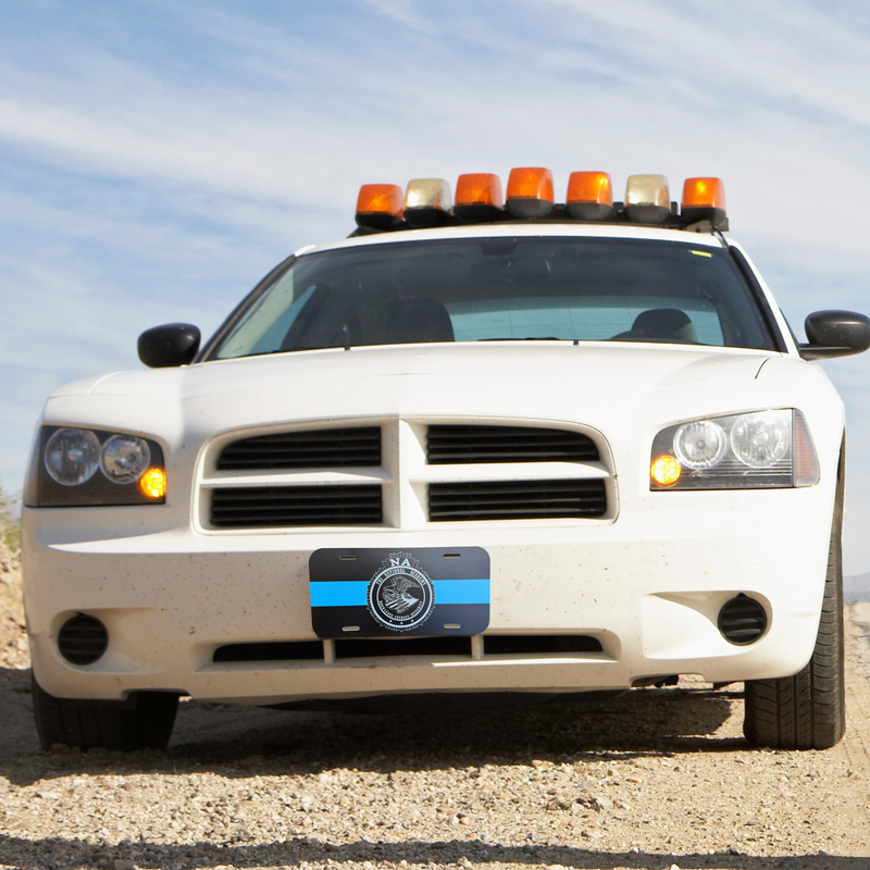 NA Blue Line License Plate