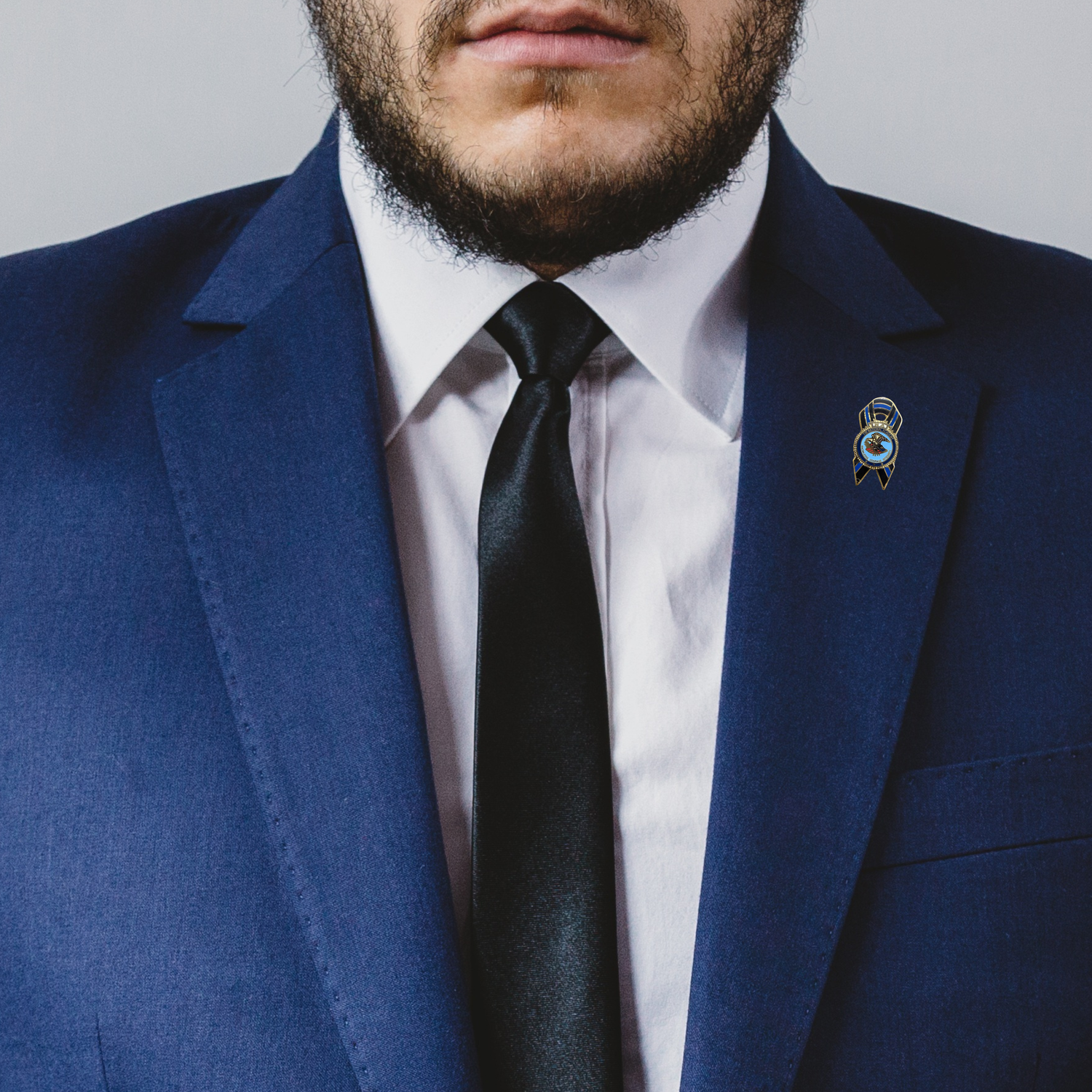 Blue Ribbon Lapel w/NA seal