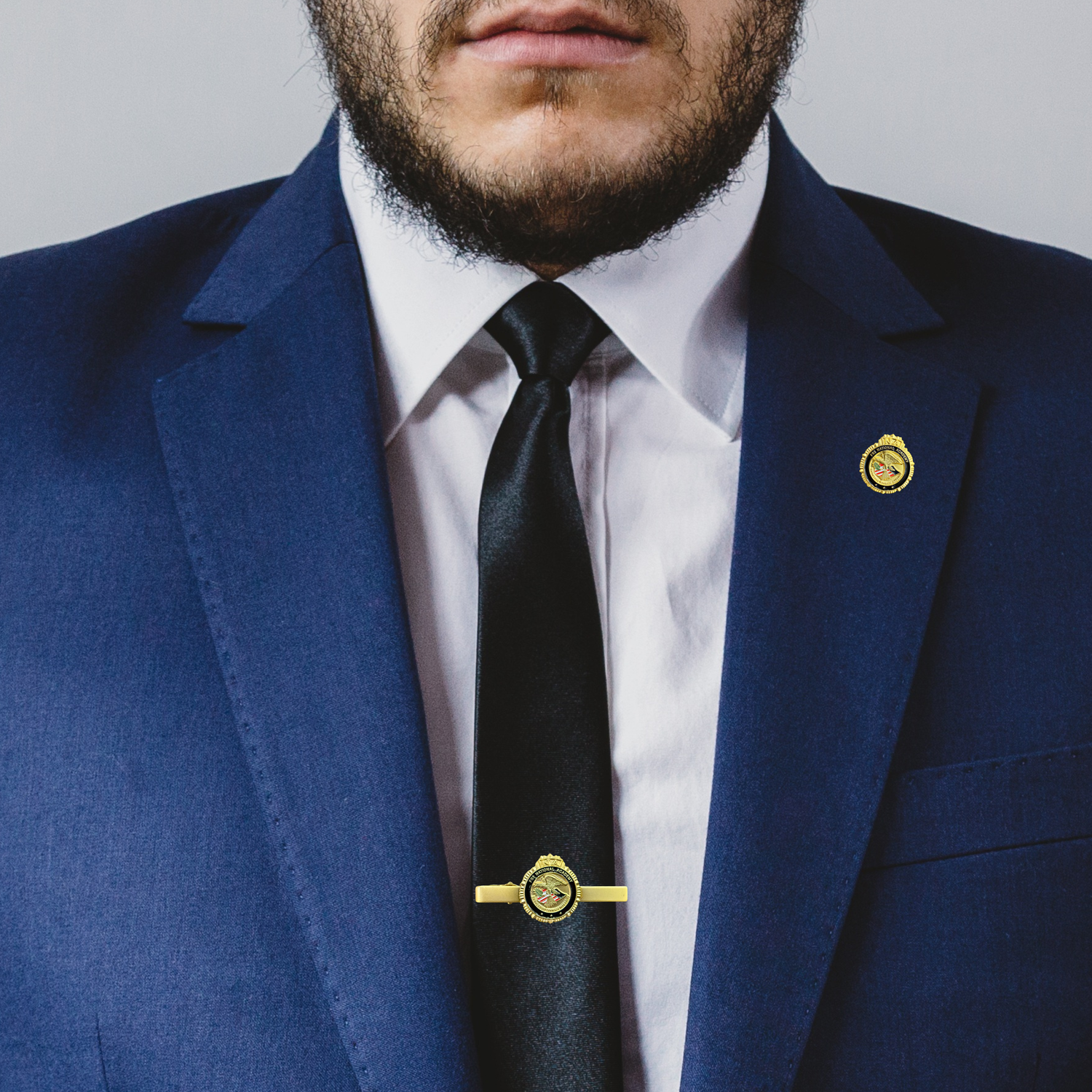Gold Metal lapel w/2 clutches