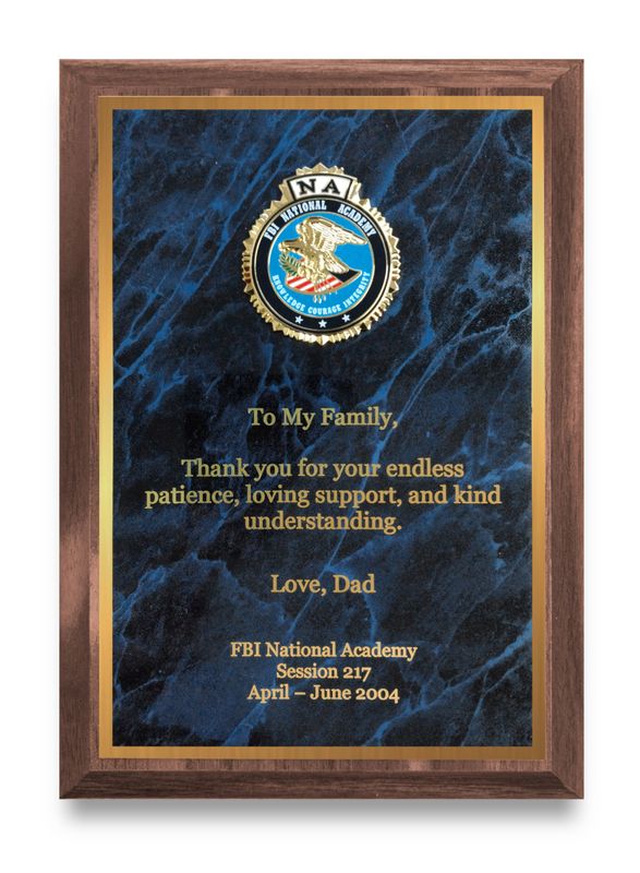 Rosewood Appreciation Plaque 5x7