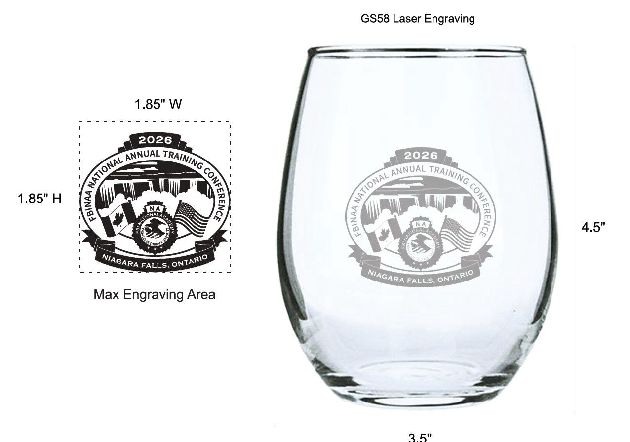 Stemless Wine Glass 2026 Conference Logo