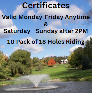 Certificates 18 Hole 10 Pack Riding