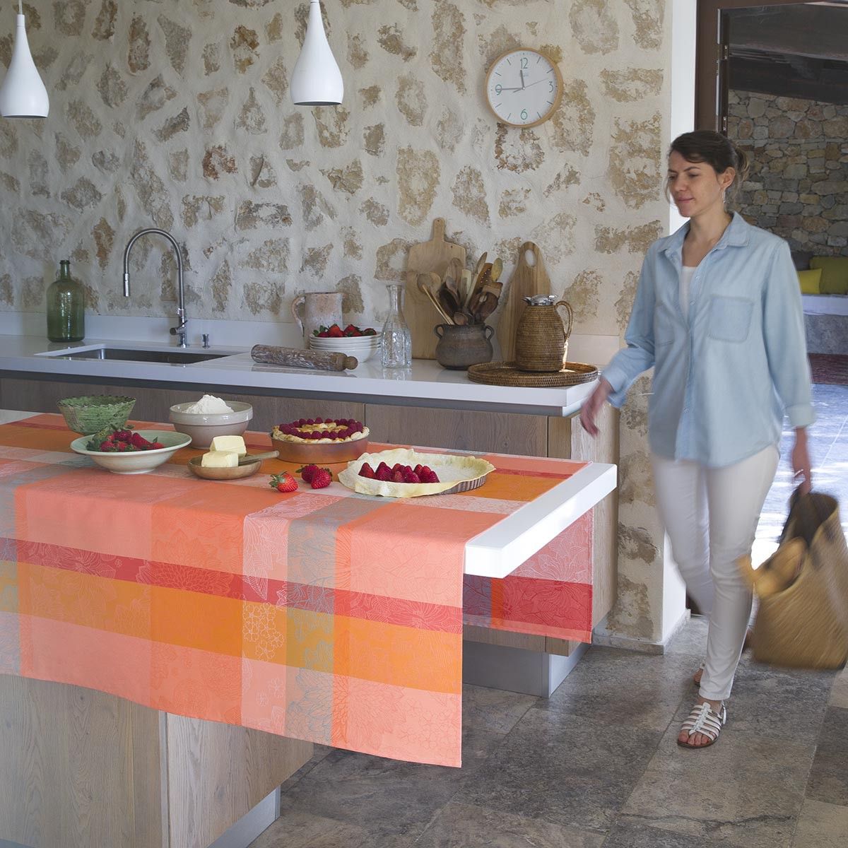 Nappe Marie-Galante  enduite  Mango, Size: 59&#39;&#39; X 87 &#39;&#39;