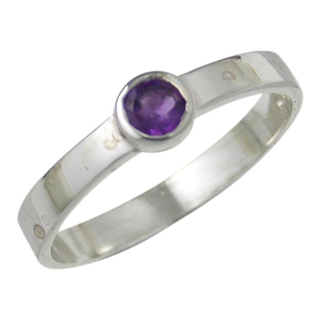Bague DSA Jonc Améthyste 3 mm RS1164, Size: 6