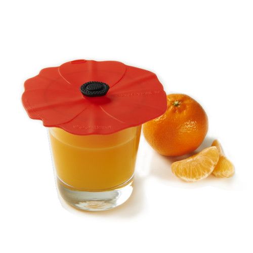 ensemble de 2 couvercles coquelicot en silicone Charles Viancin (10.5cm)