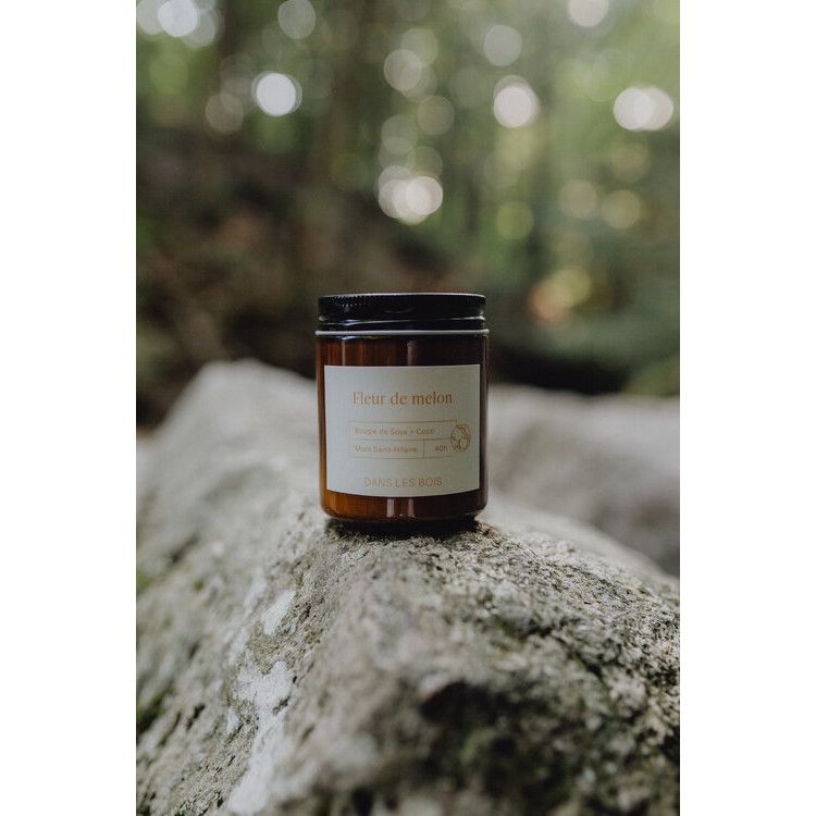 Chandelle Dans les bois 8oz.  Fleur de melon