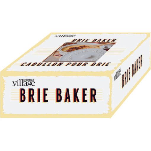 Caquelon en céramique 2 pièces Blanc  pour Brie   Gourmet du Village