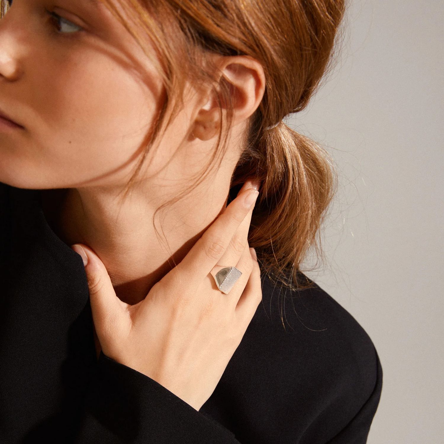 Pulse Recycled  bague chevalière argent A23