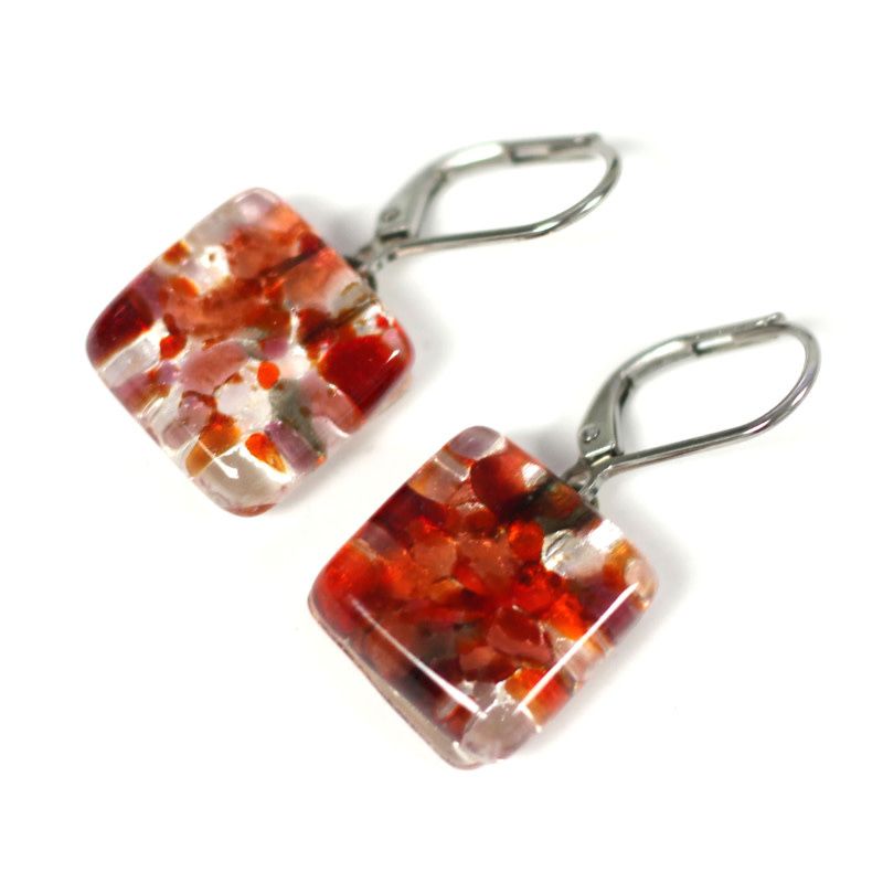 Boucle d&#39;oreille Cré-Art Motifs Orange