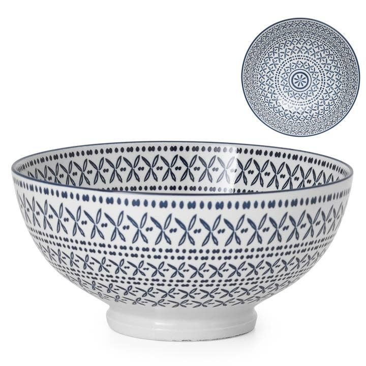 Bol en porcelaine Kiri 8 Large Blue Stitch