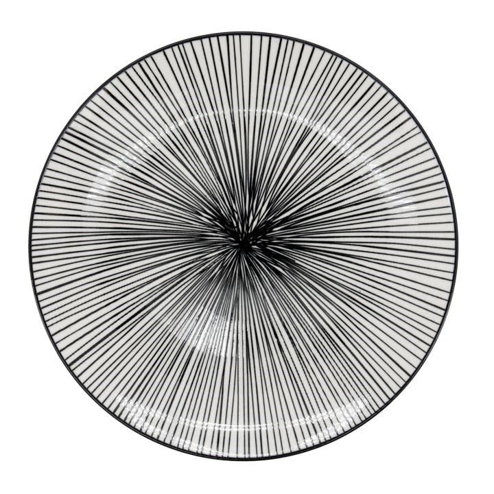 Assiette en porcelaine Kiri 8 Black Line