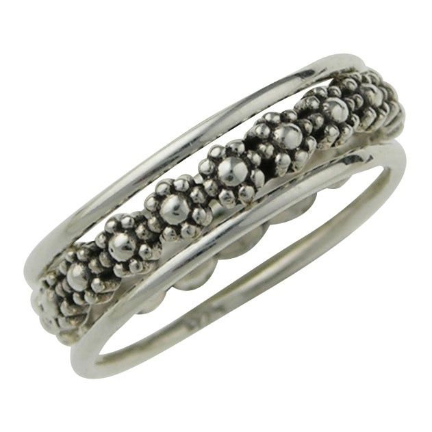   Bague D.S.A.   trio de fleurs R1339