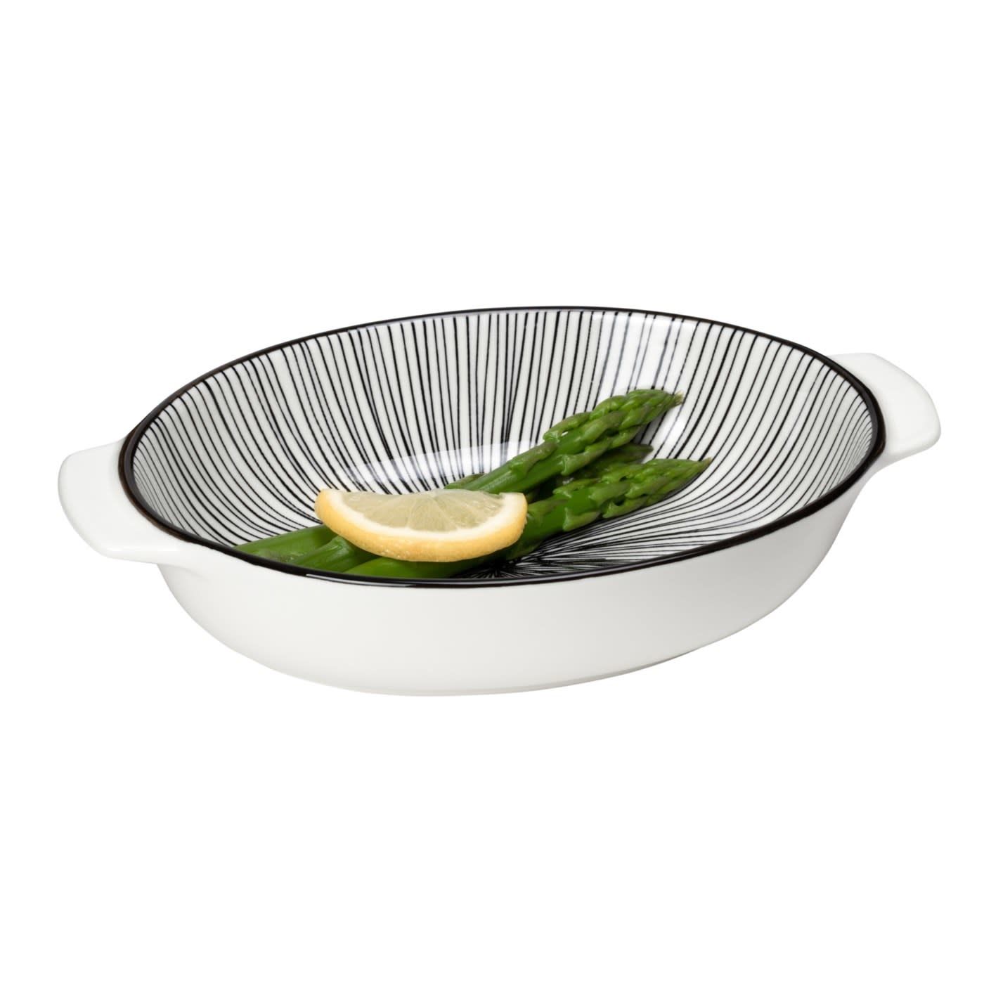 Plat de service Oval  Kiri  Black Line