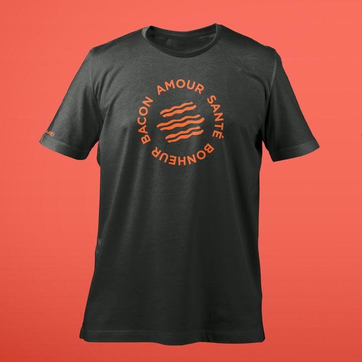 T-Shirt Amour, Bonheur, Santé &amp; Bacon