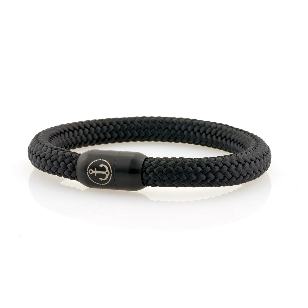 BRACELET BOATSWAIN Anchor BLACK 8 R Black-Rope