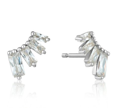 Boucles d&#39;oreilles Ania Haie Glow Bar Silver Stud