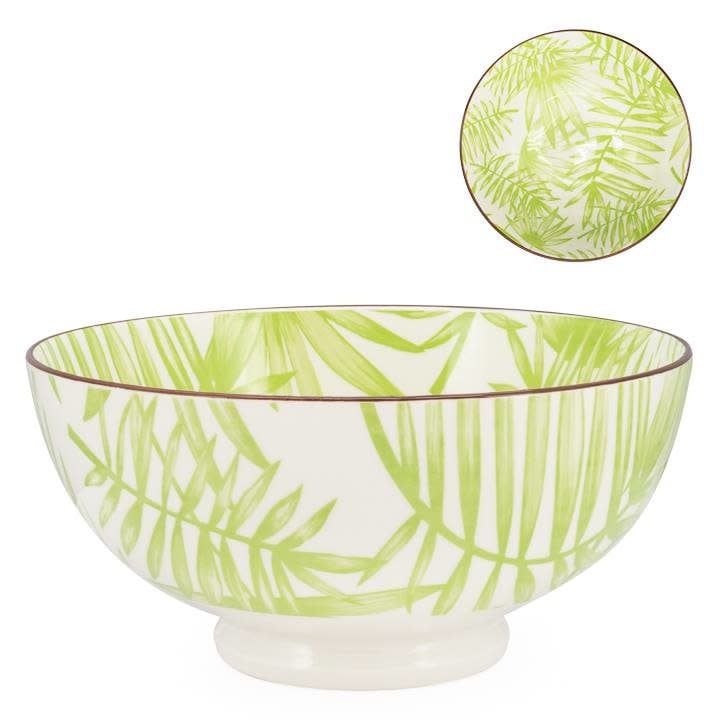 Bol en porcelaine Kiri 8 Palm Leaf