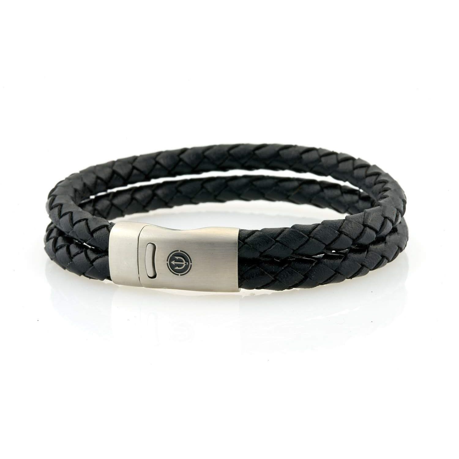 Bracelet Commodore trident Steel Double 6 L noir