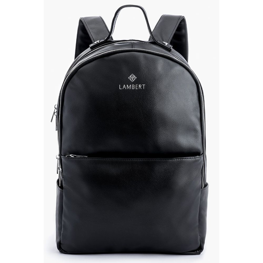 CHARLES - Sac à dos Lambert en cuir vegan Noir