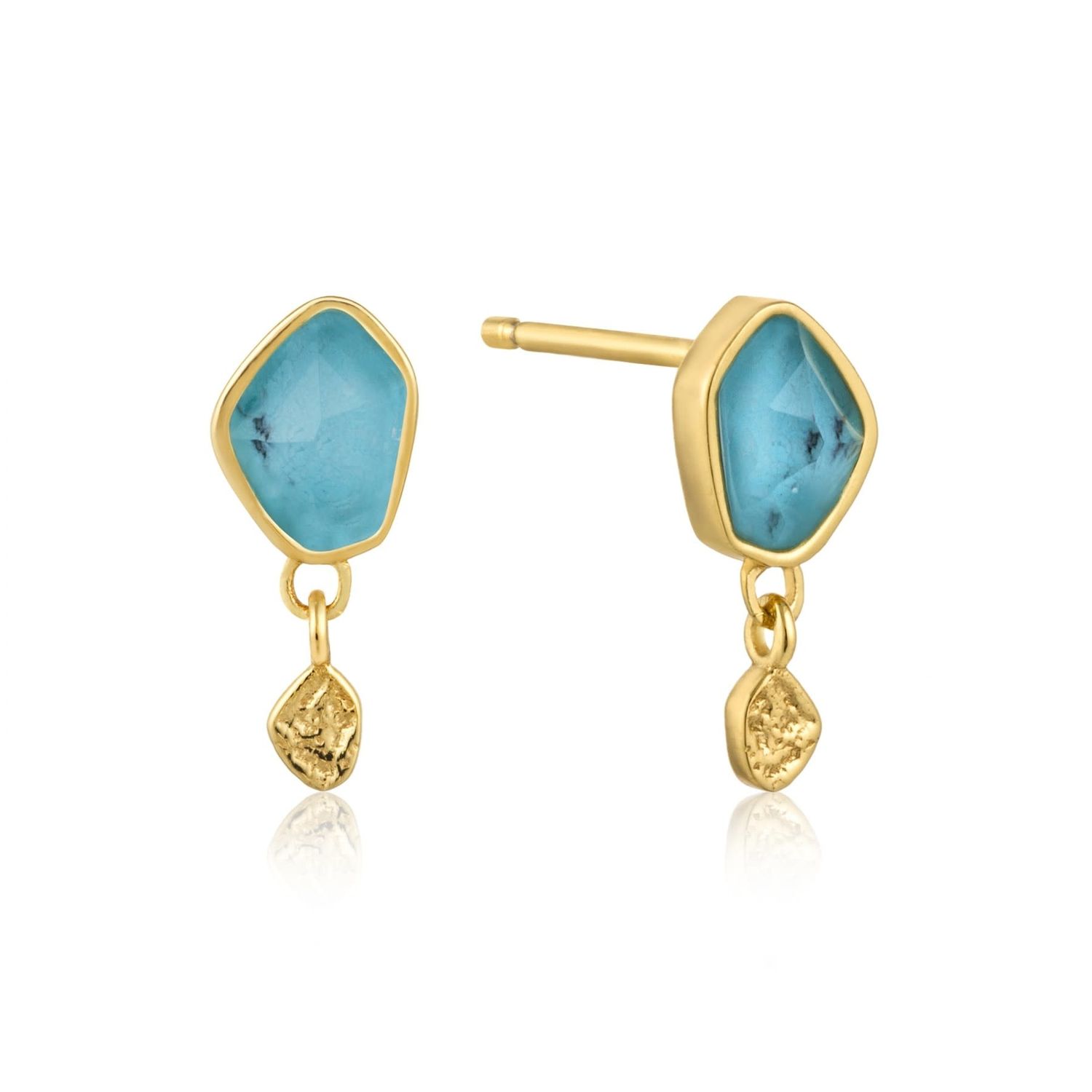 Boucles d&#39;oreilles Ania Haie Turquoise Drop Gold Stud