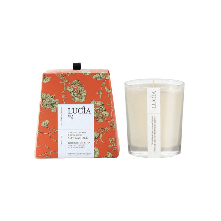 N°4 Bougie de soja Orange verte et mousse de chêne 20h Lucia