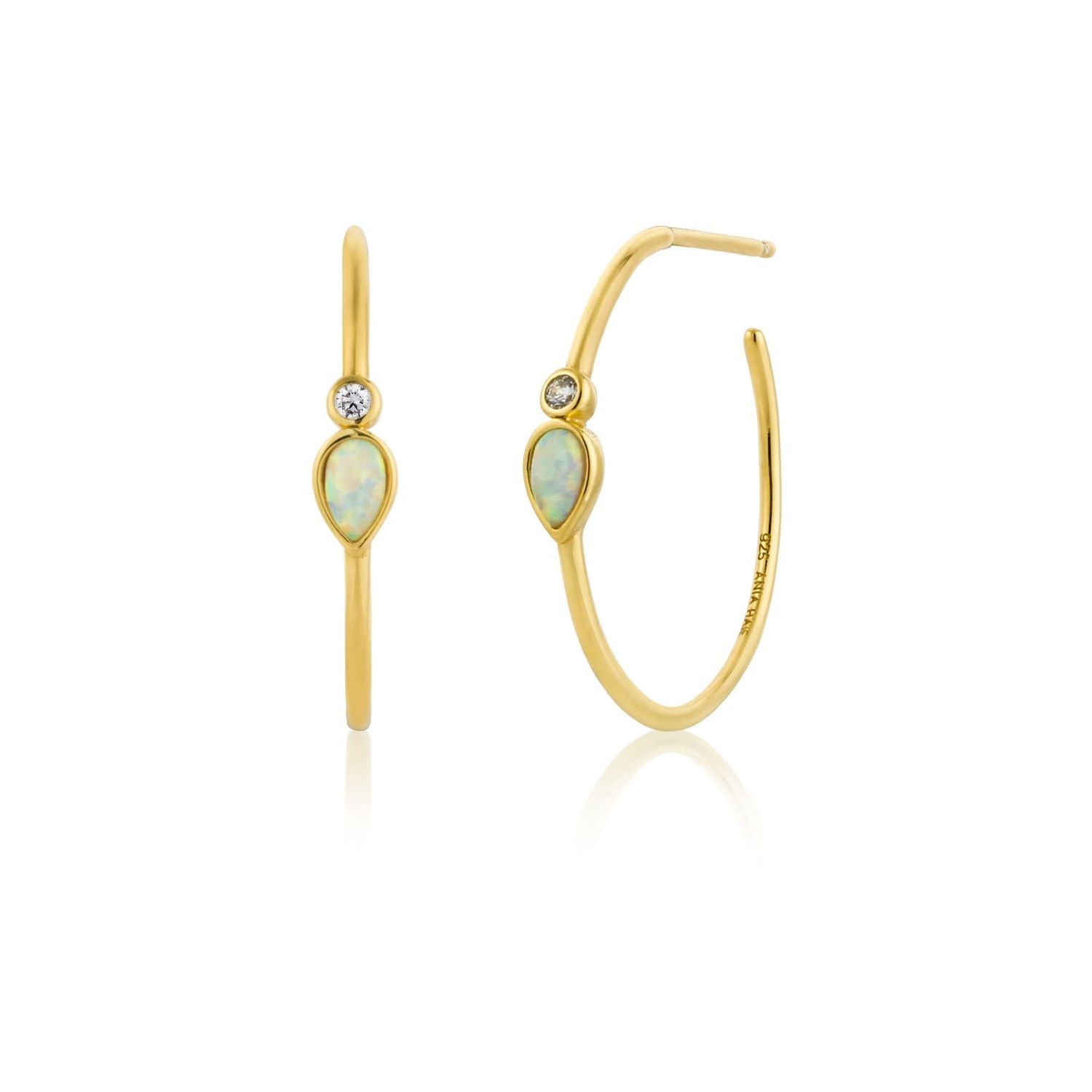 Boucles d&#39;oreilles Ania Haie Opal Colour Raindrop Gold Hoop