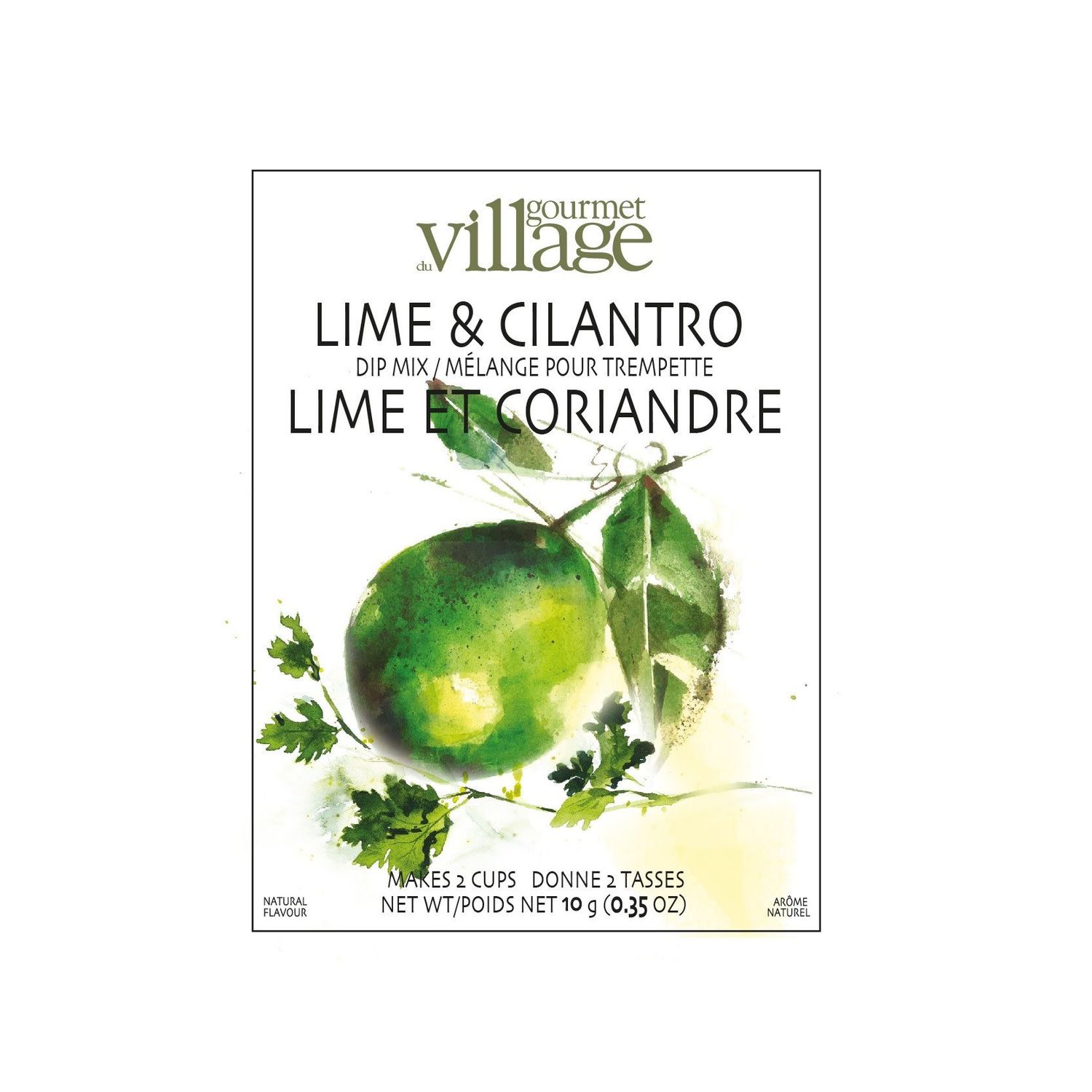 Mélange à trempette lime et coriandre gourmet village (10g)