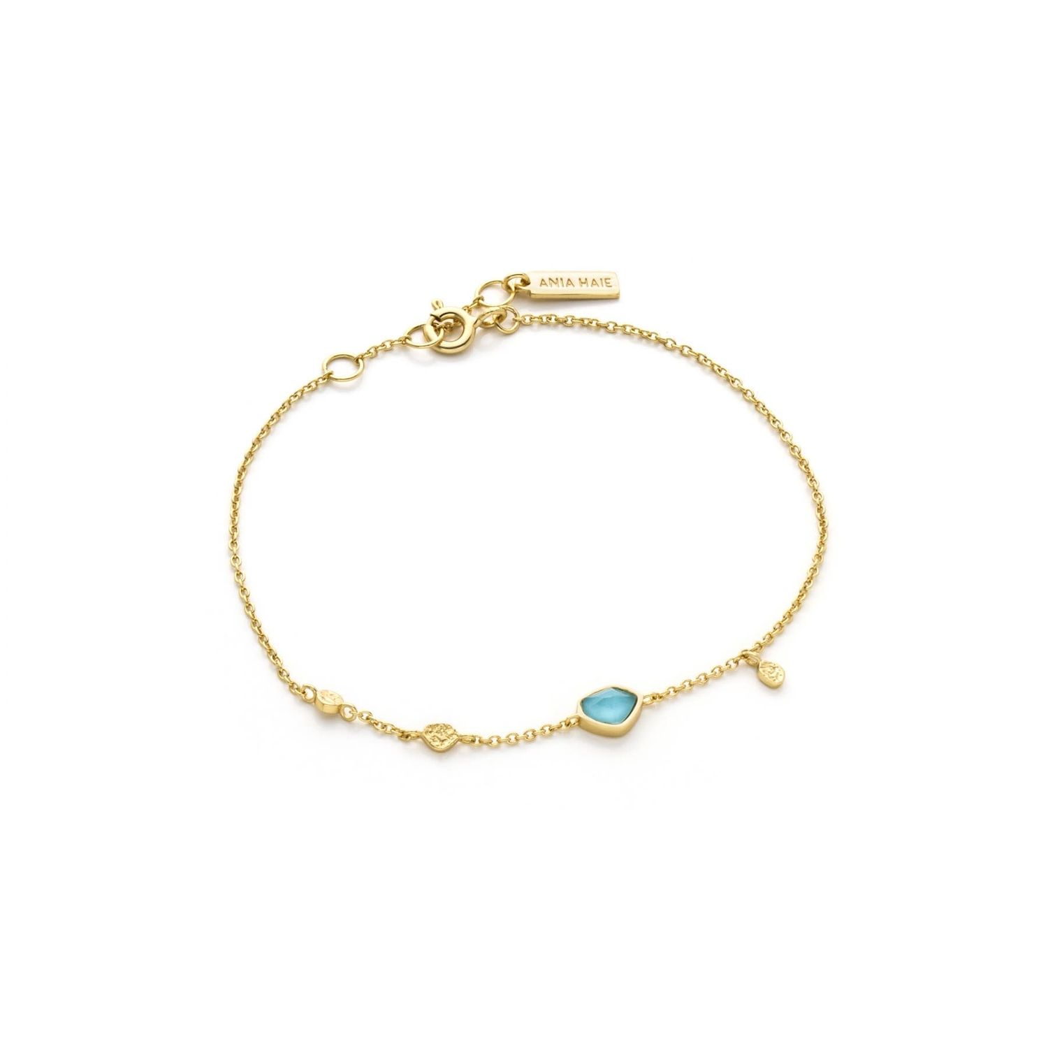 Bracelet Ania Haie Turquoise Discs Gold