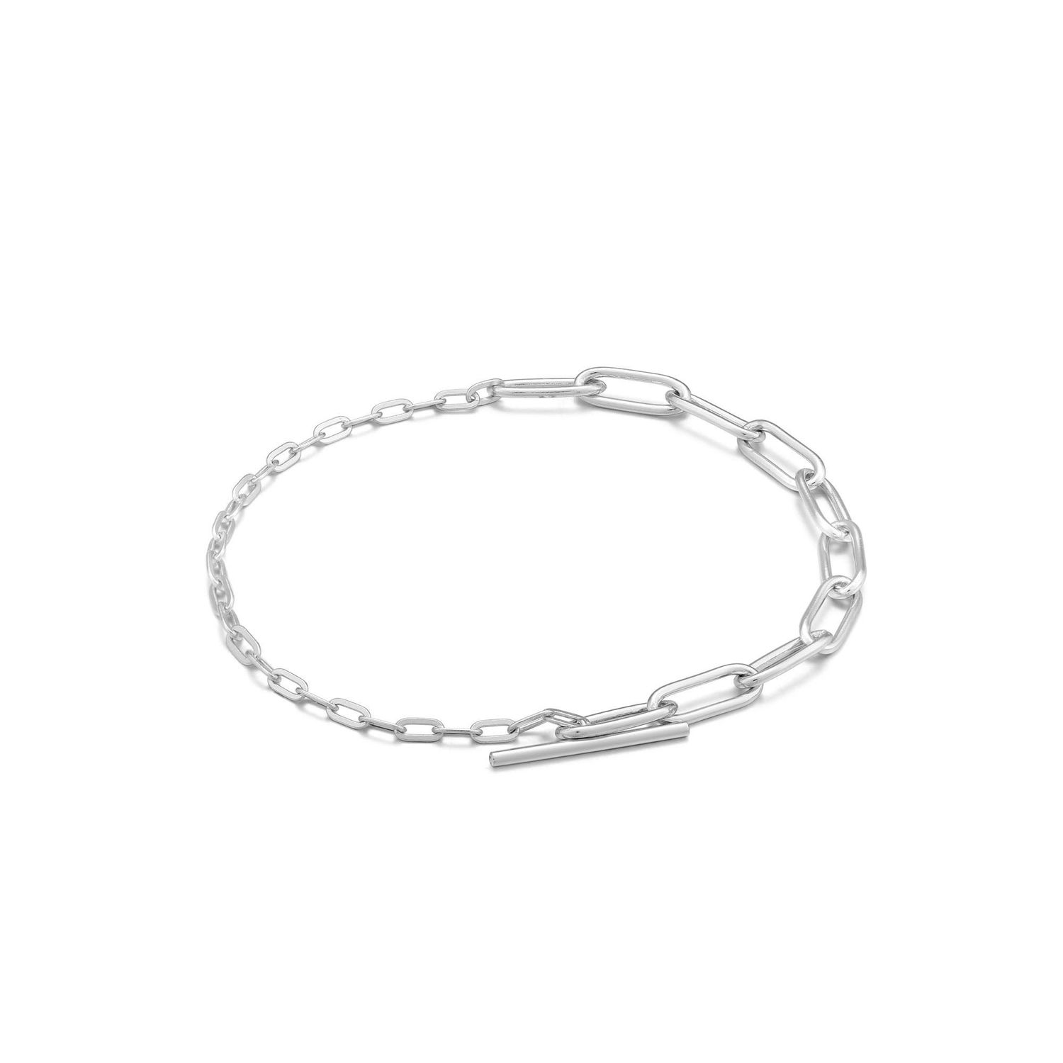 Bracelet Ania Haie Mixed Link T-bar Silver