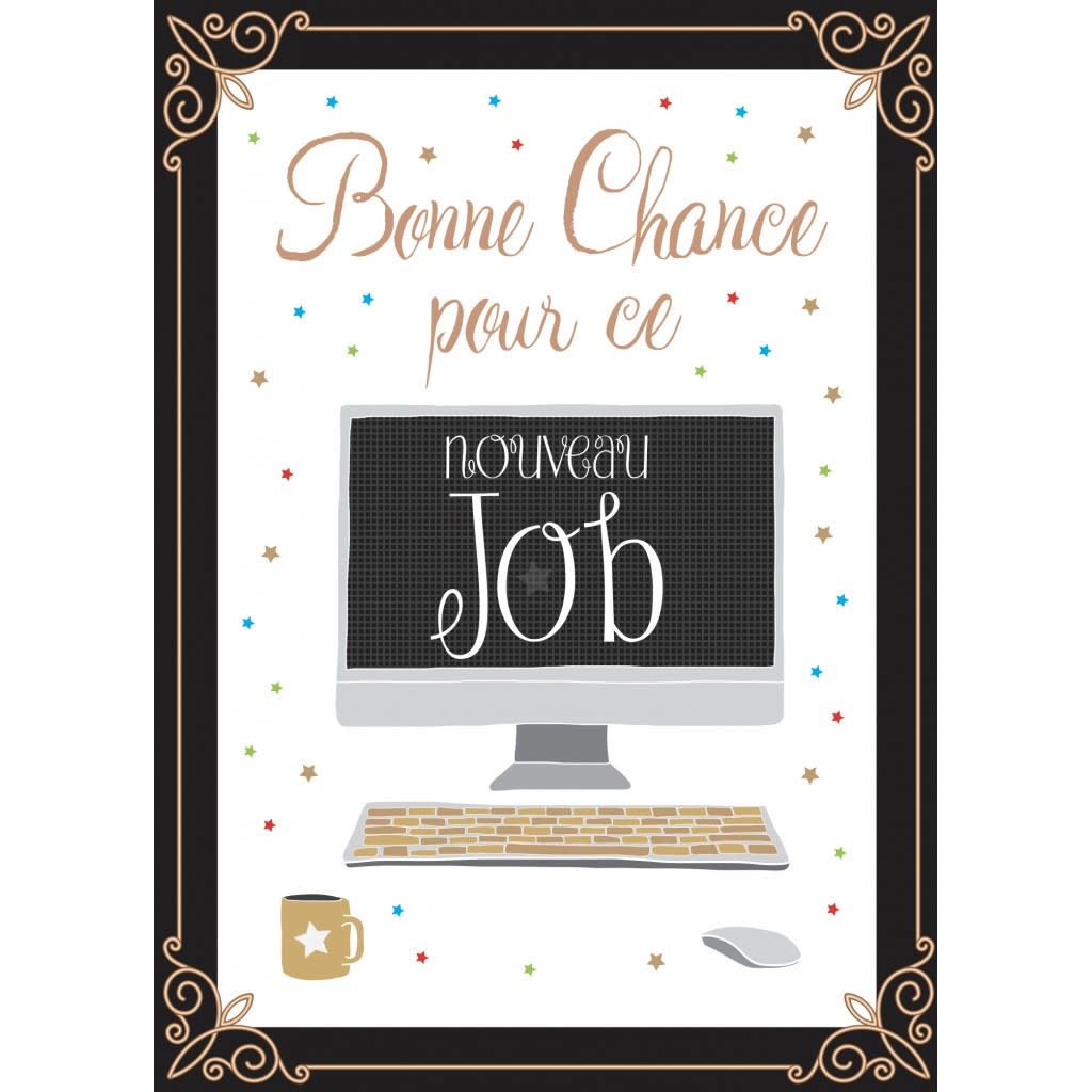 Carte  de souhait Bonne chance pour ce nouveau job
