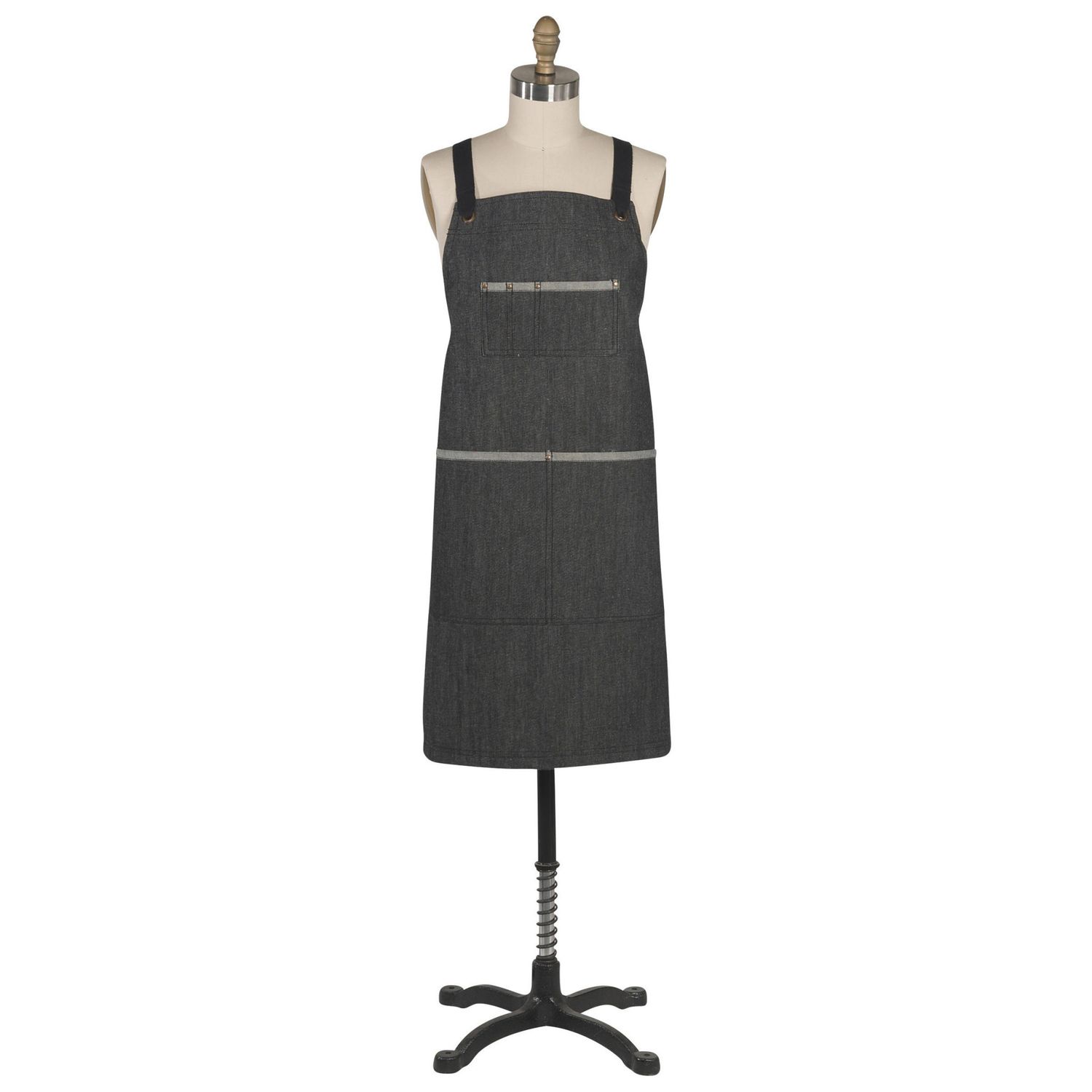 Tablier en jeans noir